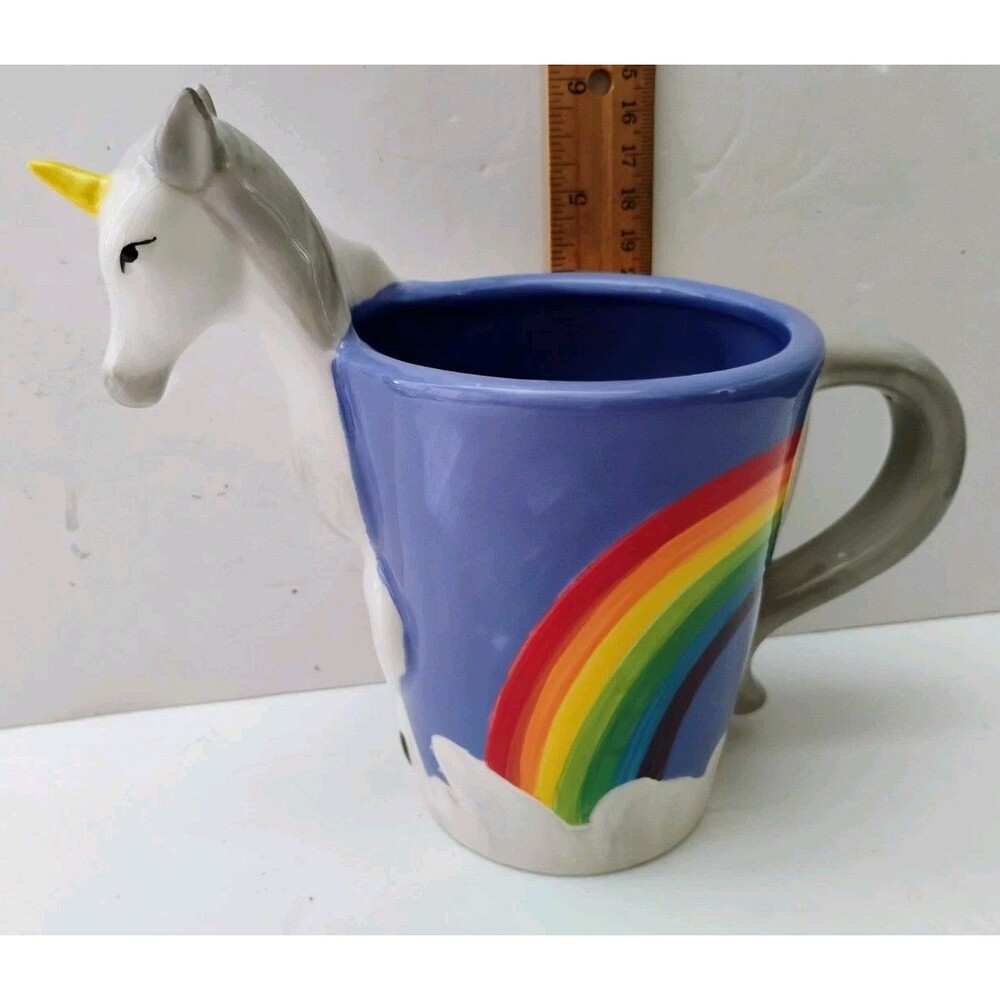 ThinkGeek 3D Unicorn Mug As Seen On Fox News The Five Greg Gutfeld Rainbow